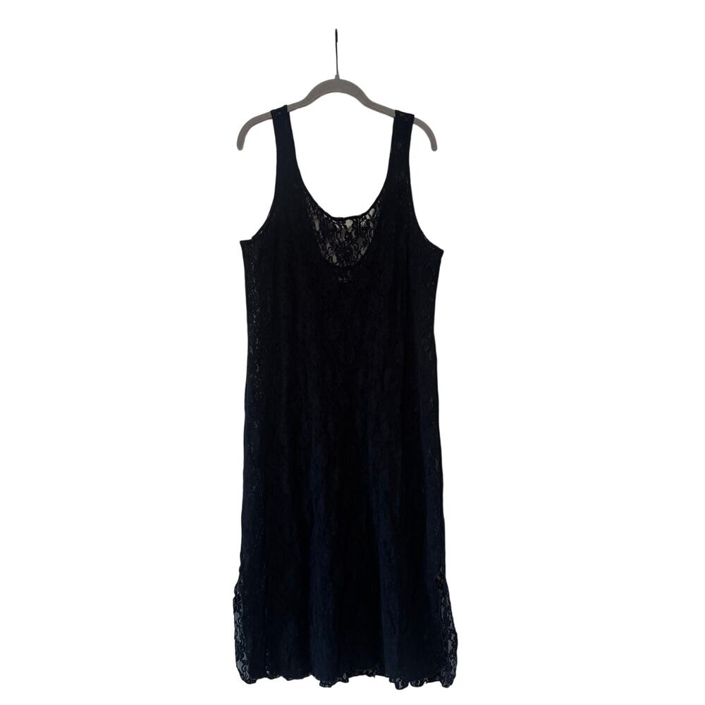 Chandio Black Lace Sleeveless Midi Dress Women’s Plus Size Elegant Floral - Picture 2 of 7